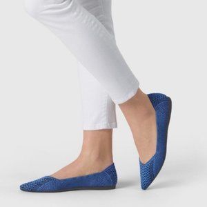 Rothy's The Point Lapis Python Retired Flats NWOB Sz 7.5